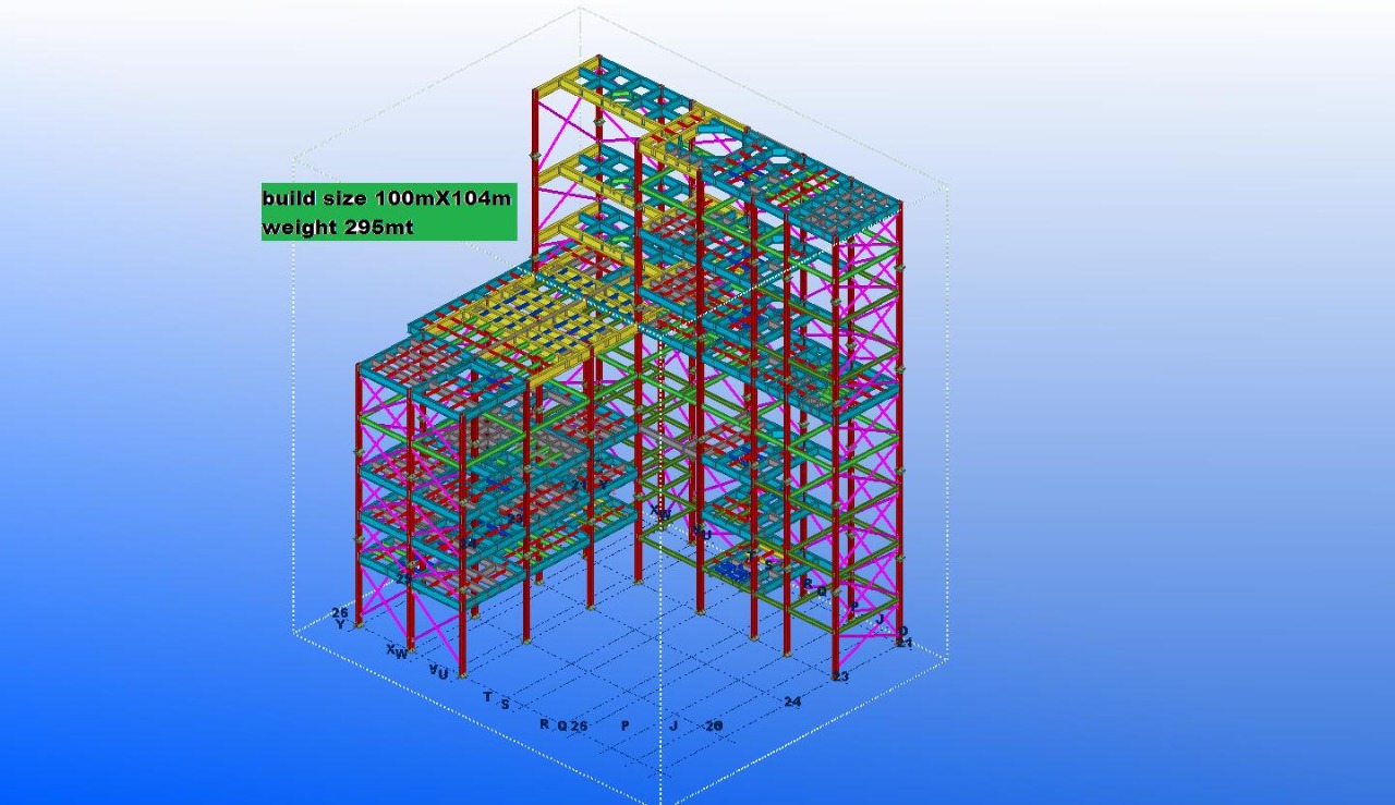 Pre engineered steel structure frame design