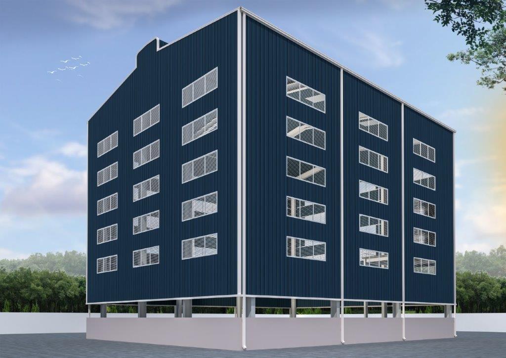 High temperature boiler support steel frame structure